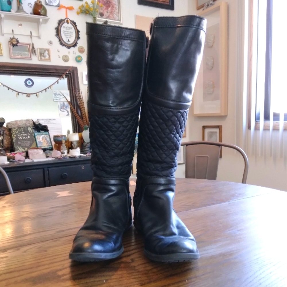 DGM Francesco Morichetti riding inspired quilted and leather boots